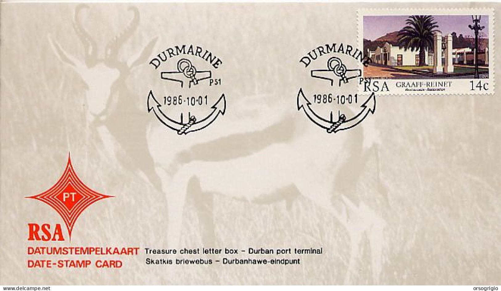 RSA - SUD AFRICA - DURBAN - Port Terminal - Cartas & Documentos