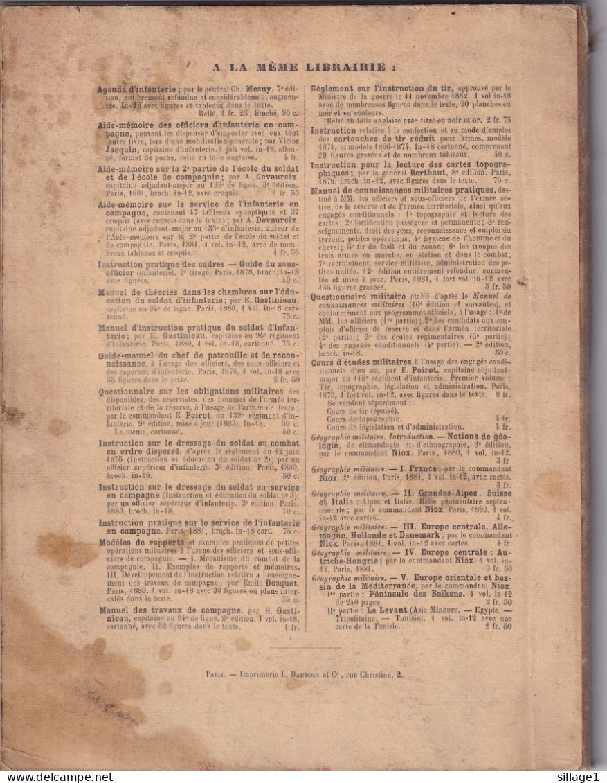 MILITARIA - Cours Pratique De Topographie De Lecture Des Cartes Et De Connaissance Du Terrain Par J. Dennery 1883 - Maps/Atlas