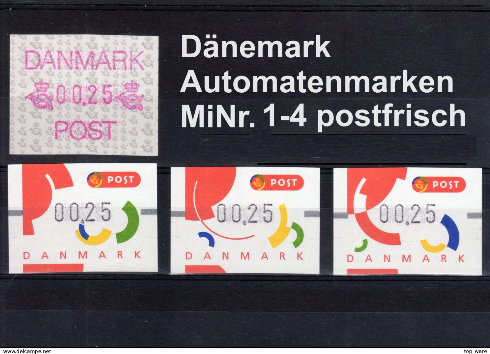 Danmark Denmark Dänemark ATM 1-4 / 4x 0,25 ** Automatenmarken Vending Machine Stamps Frama - Vignette [ATM]