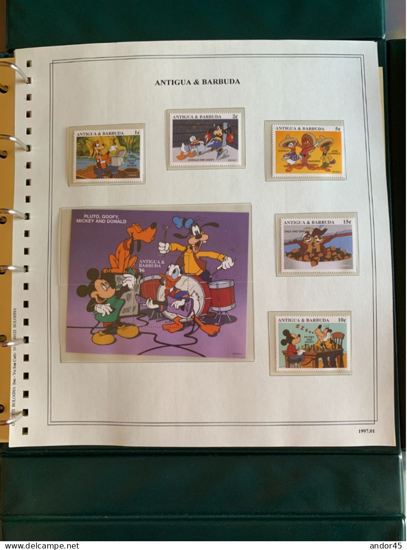 1997 ANNATA COMPLETA COLLEZIONE WALT DISNEY DA TUTTE LE PARTI DEL MONDO  MONTATA SU ALBUM CONTENENTE   FRANCOBOLLI SINGO - Collections (en Albums)