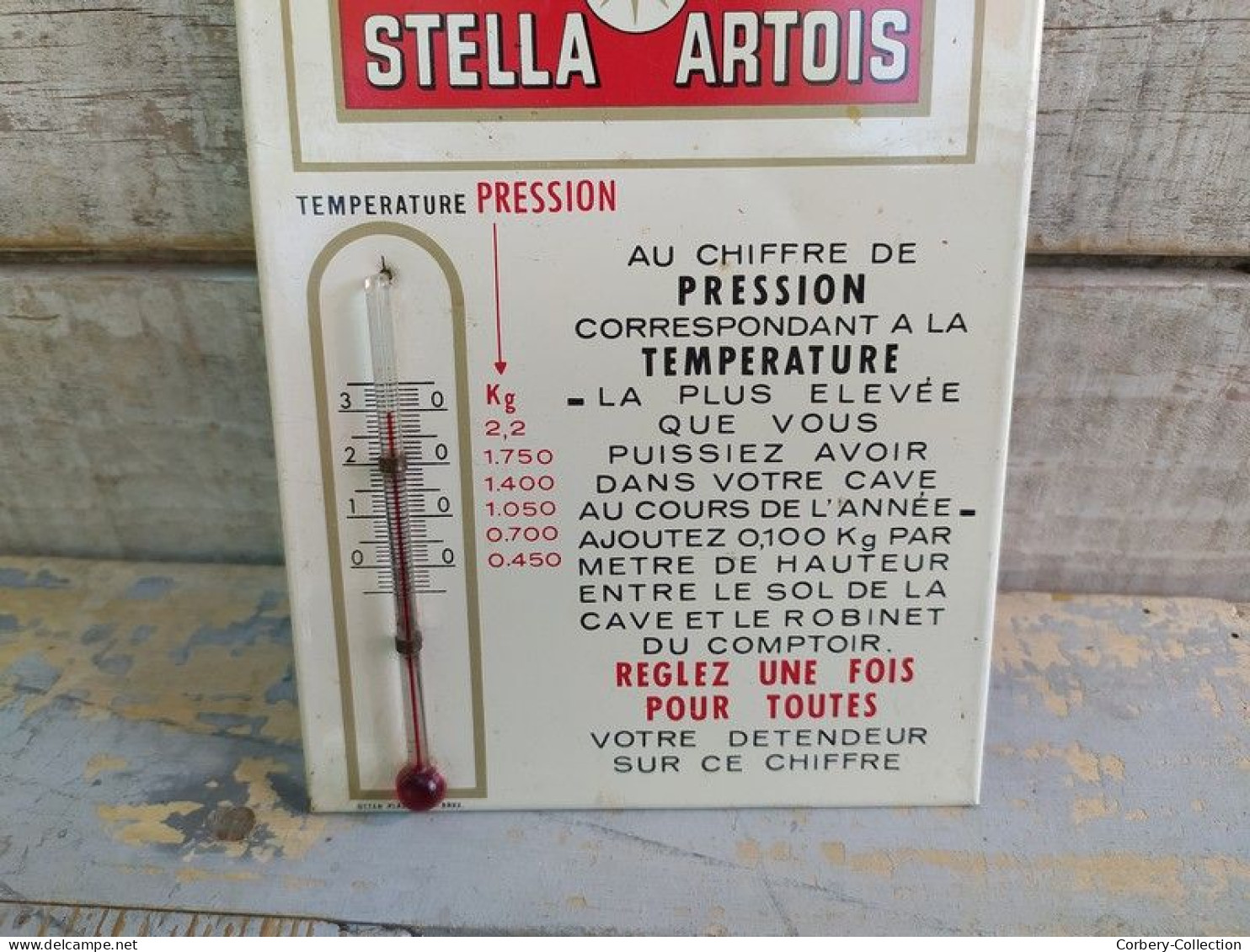 Ancien Thermomètre Bière Stella Artois Collection Bistro - Schnaps & Bier