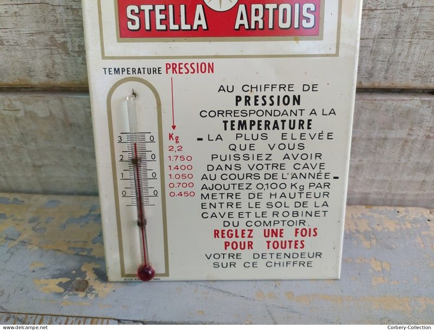 Ancien Thermomètre Bière Stella Artois Collection Bistro - Licores & Cervezas