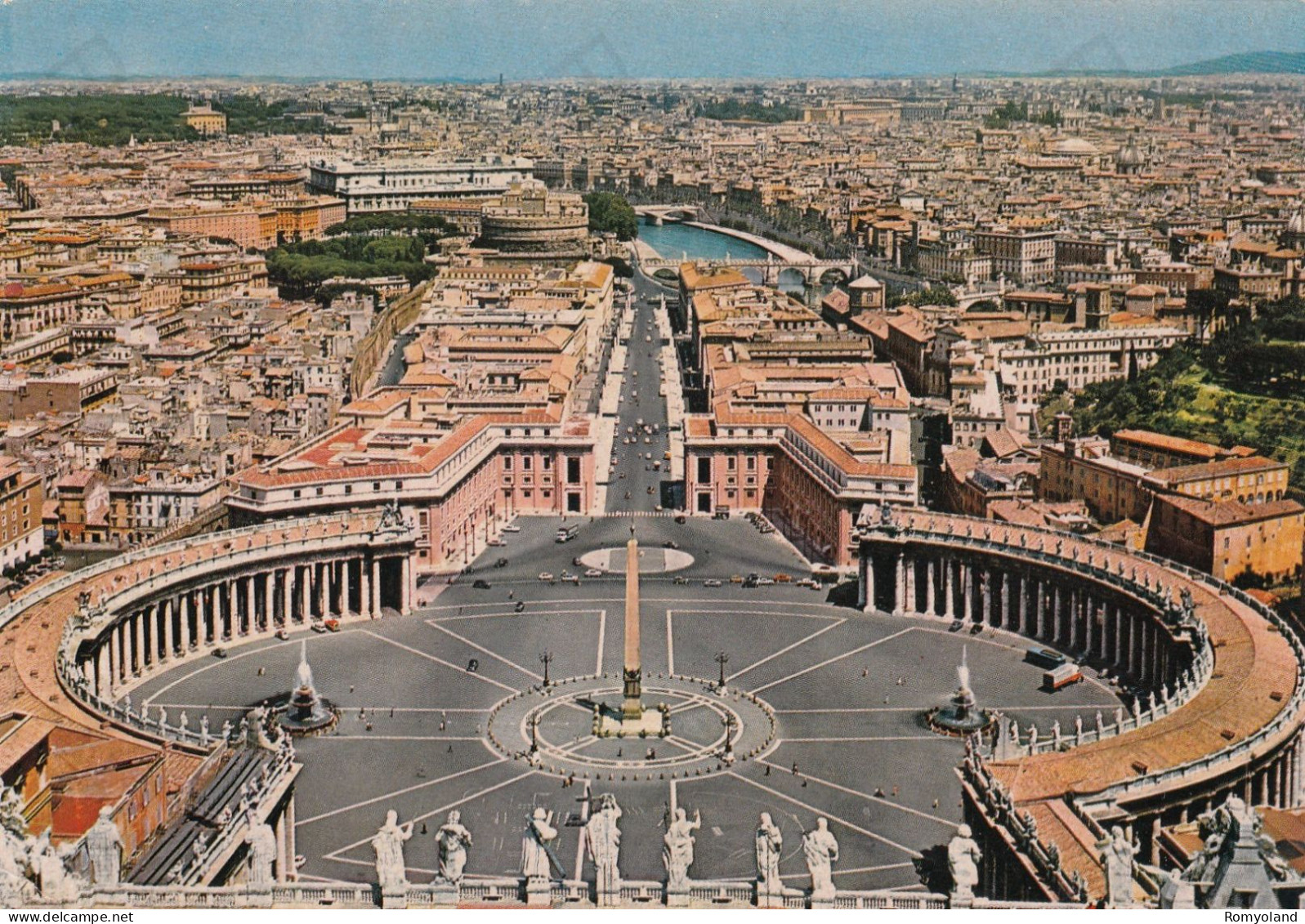 CARTOLINA  ROMA,LAZIO-PANORAMA DALLA CUPOLA DI S.PIETRO-STORIA,MEMORIA,CULTURA,IMPERO ROMANO,BELLA ITALIA,NON VIAGGIATA - Panoramische Zichten, Meerdere Zichten