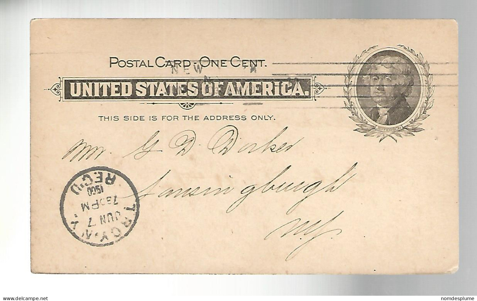 52969 ) USA Postal Stationery Troy New York Postmarks 1900 - 1901-20