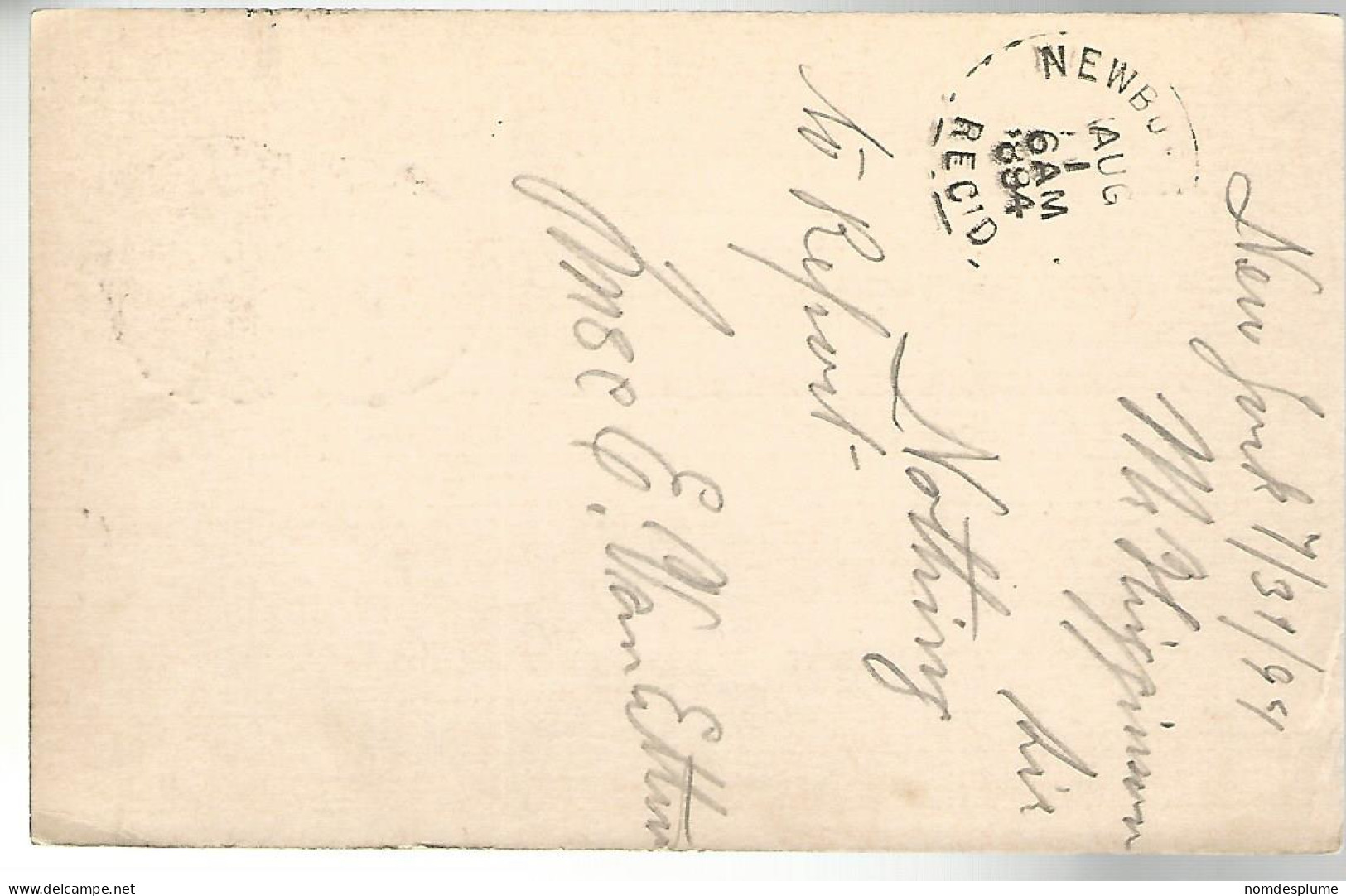 52984 ) USA Postal Stationery New York  Newburgh Postmarks Duplex 1894 - ...-1900