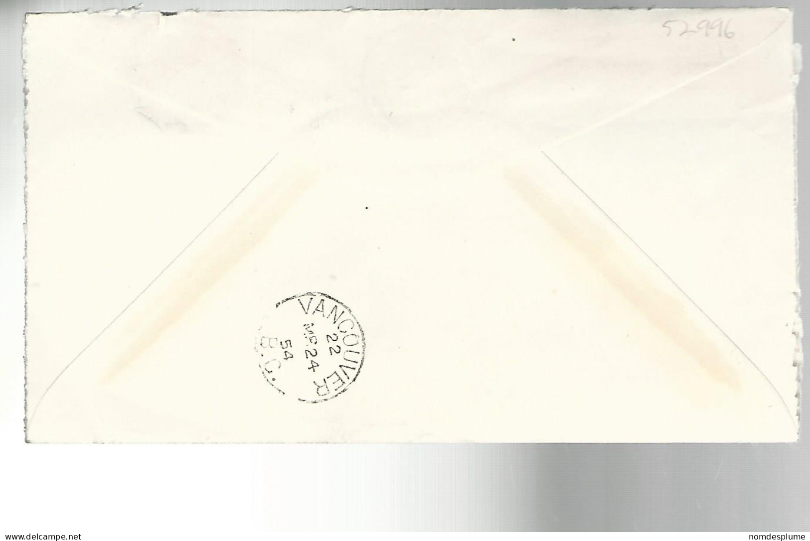 52996 ) Canada Special Delivery Lytton Vancouver Postmarks 1954 - Special Delivery