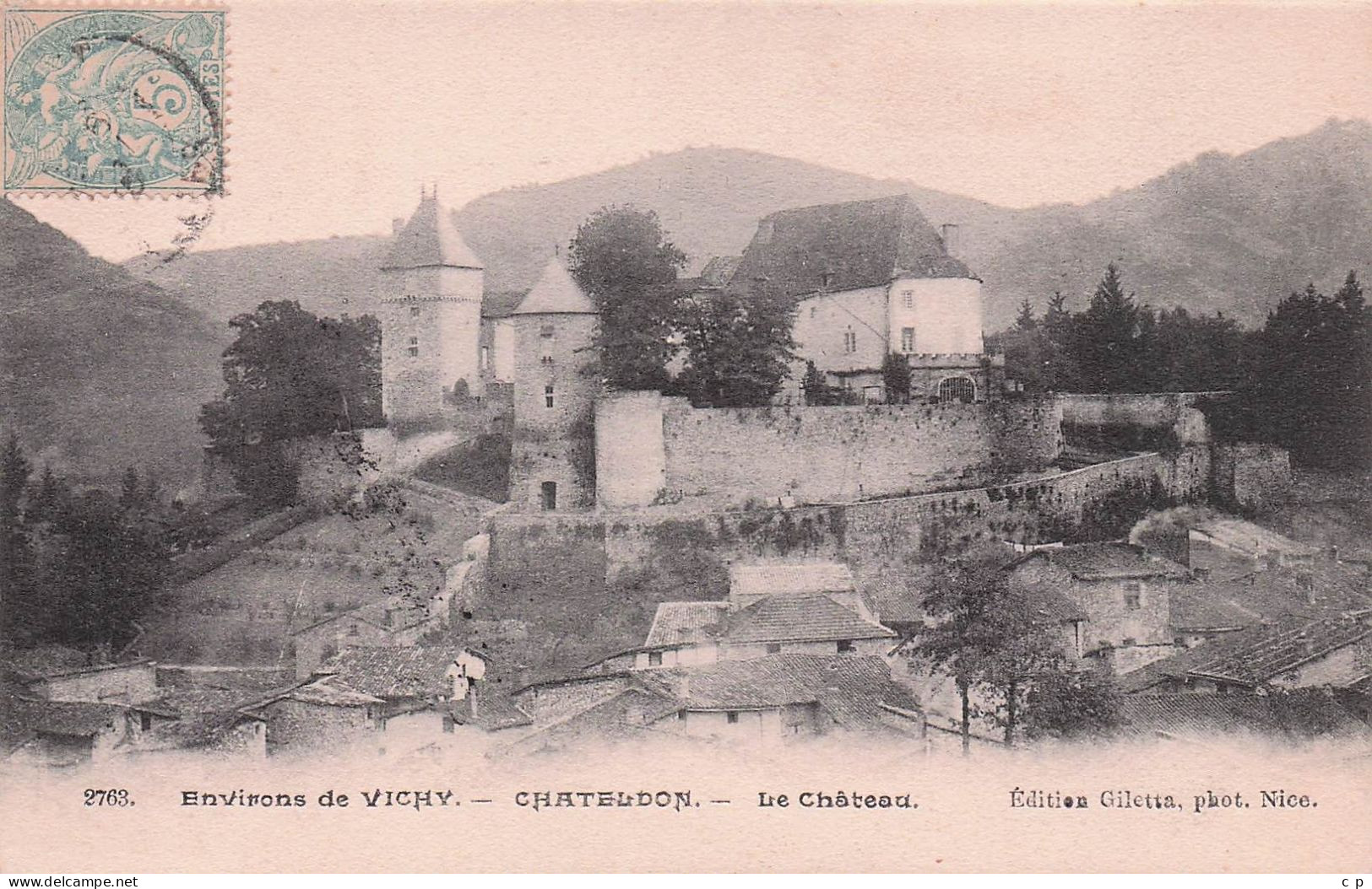 Chateldon - Le Chateau  - CPA °J - Chateldon