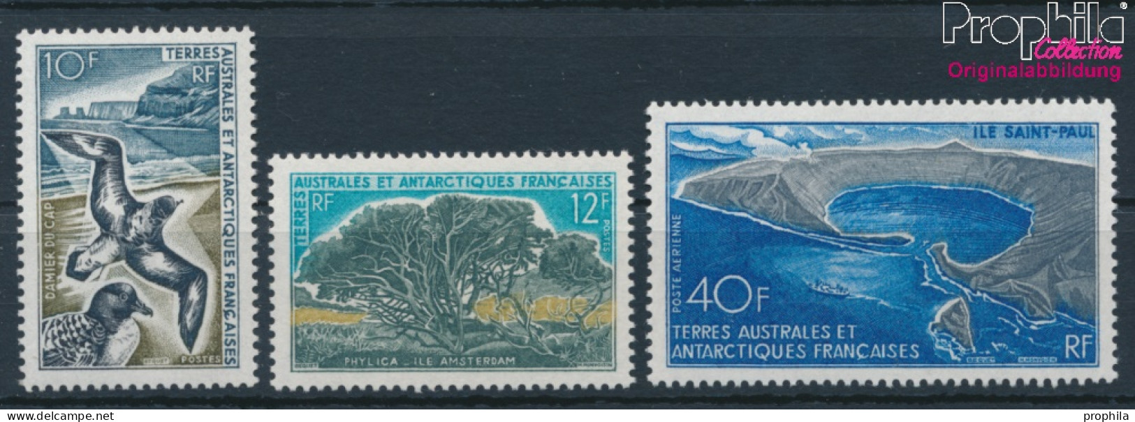 Französ. Gebiete Antarktis 46-48 (kompl.Ausg.) Postfrisch 1969 Freimarken: Landschaften (10174634 - Neufs