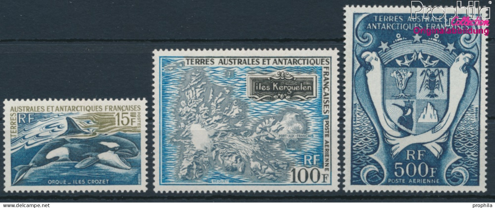 Französ. Gebiete Antarktis 52-54 (kompl.Ausg.) Postfrisch 1969 Freimarken (10174630 - Neufs