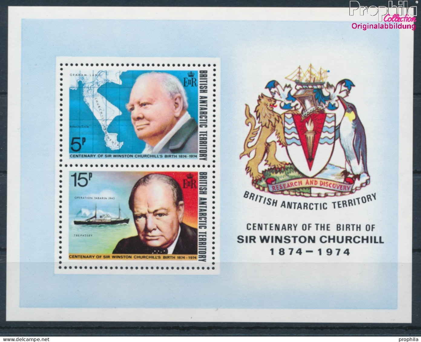 Britische Gebiete Antarktis Block1 (kompl.Ausg.) Postfrisch 1974 Wintson Spencer Churchill (10174673 - Ongebruikt