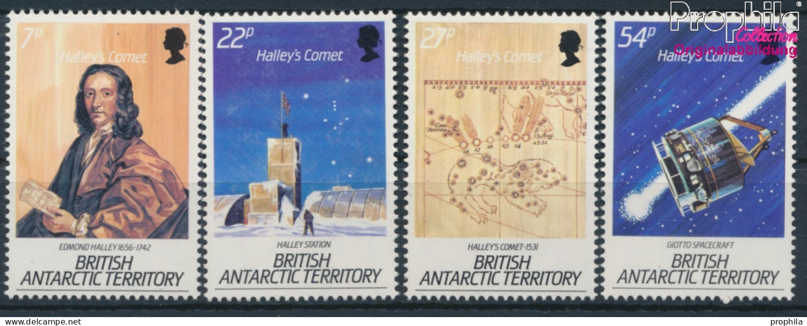 Britische Gebiete Antarktis 132-135 (kompl.Ausg.) Postfrisch 1986 Halleyscher Komet (10174668 - Ongebruikt