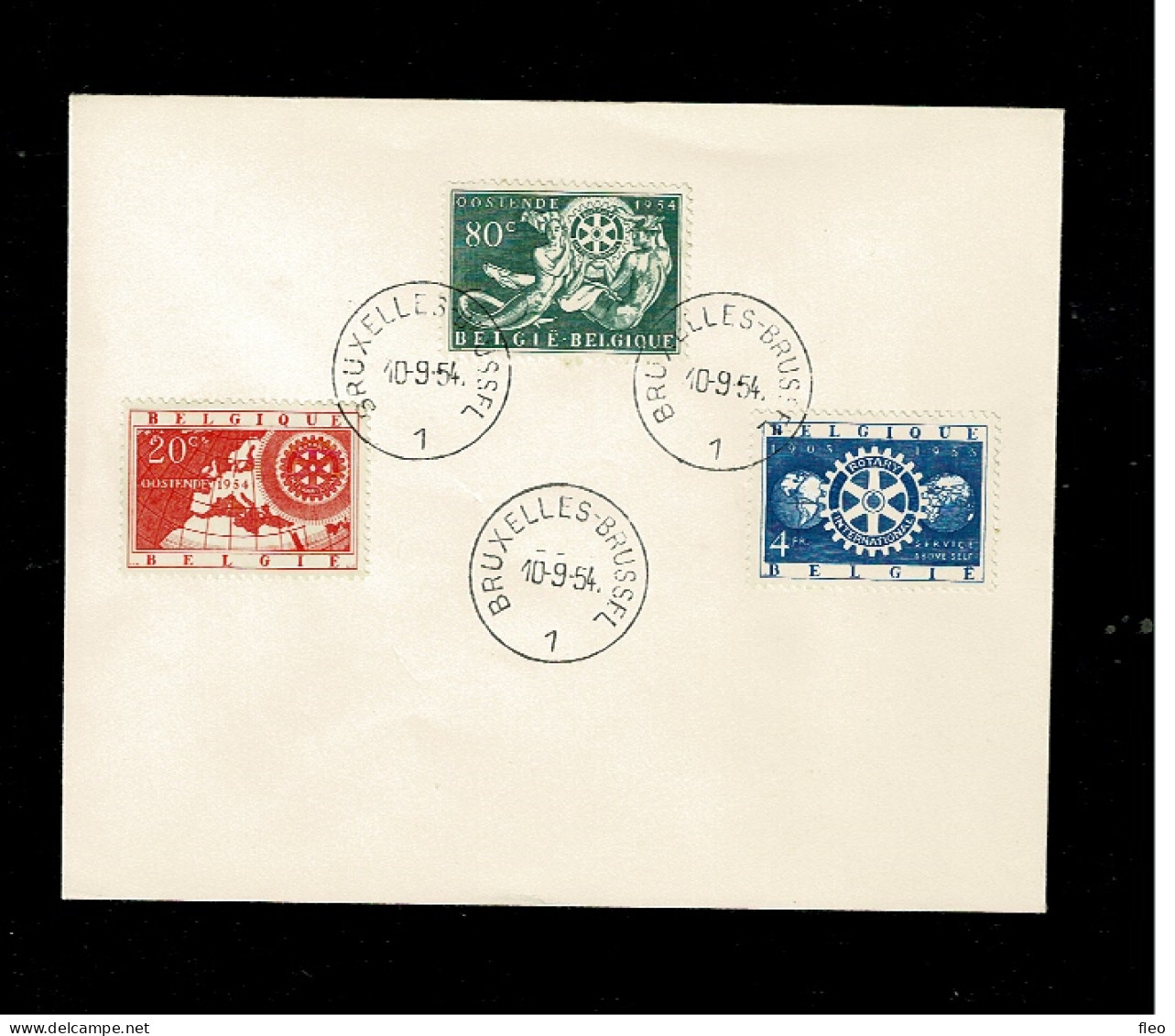 1954 952/954 FDC (Bruxs)  : Rotary International - 1951-1960