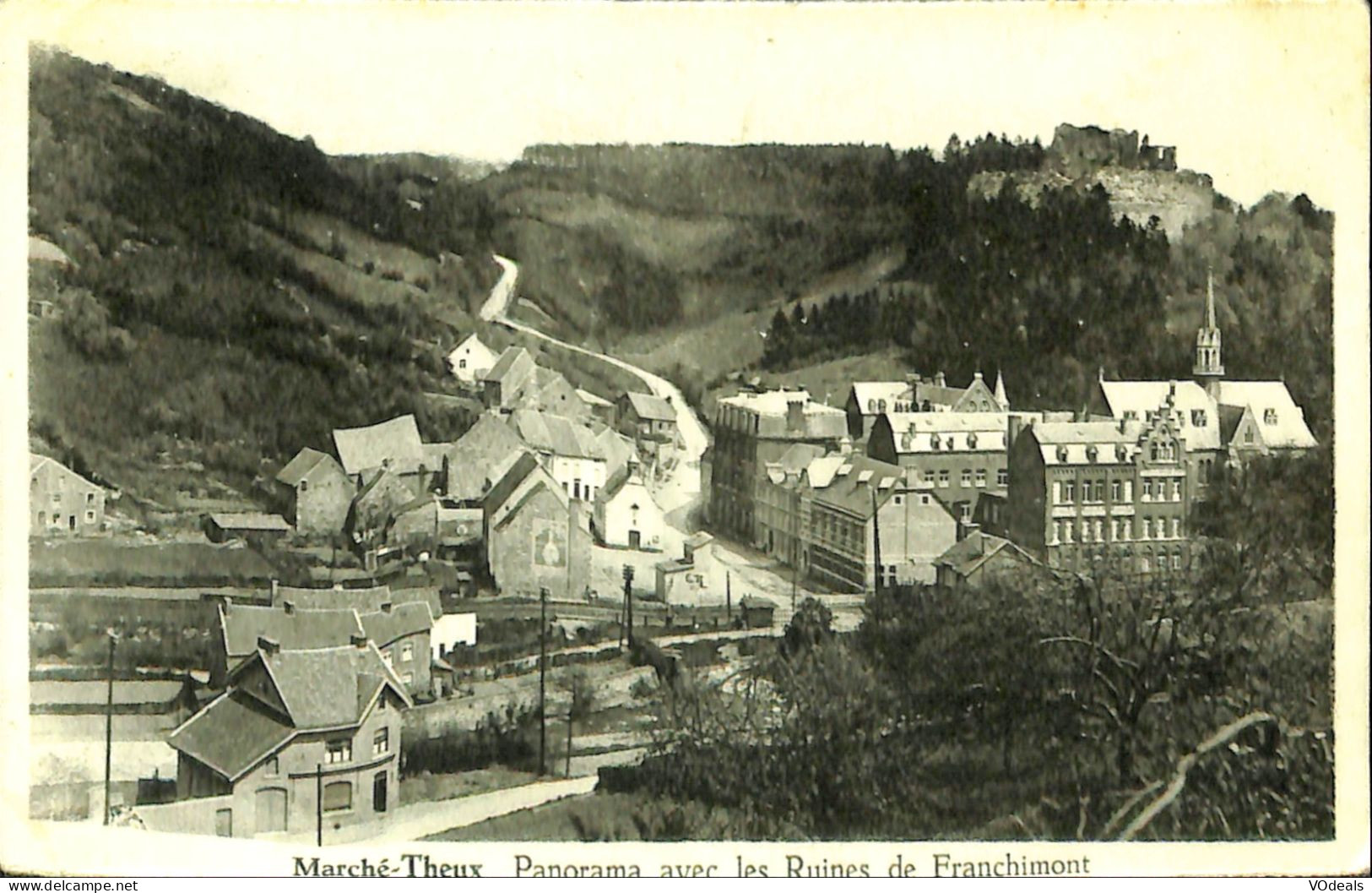 Belgique - Liège - Marché-Theux - Panorama Avec Les Ruines De Franchimont - Theux