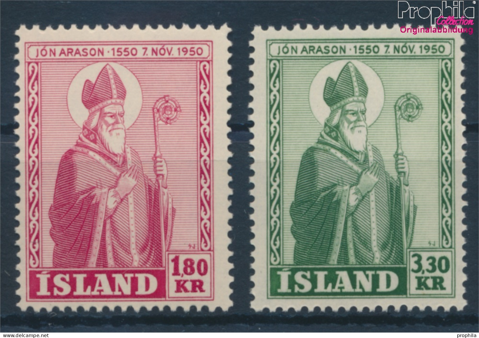 Island 271-272 (kompl.Ausg.) Postfrisch 1950 Bischof Arason (10230565 - Nuevos