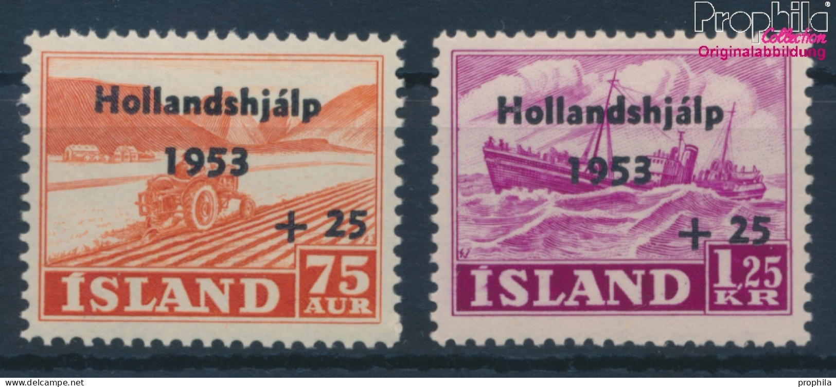 Island 285-286 (kompl.Ausg.) Postfrisch 1953 Hochwassergeschädigte (10230567 - Nuovi