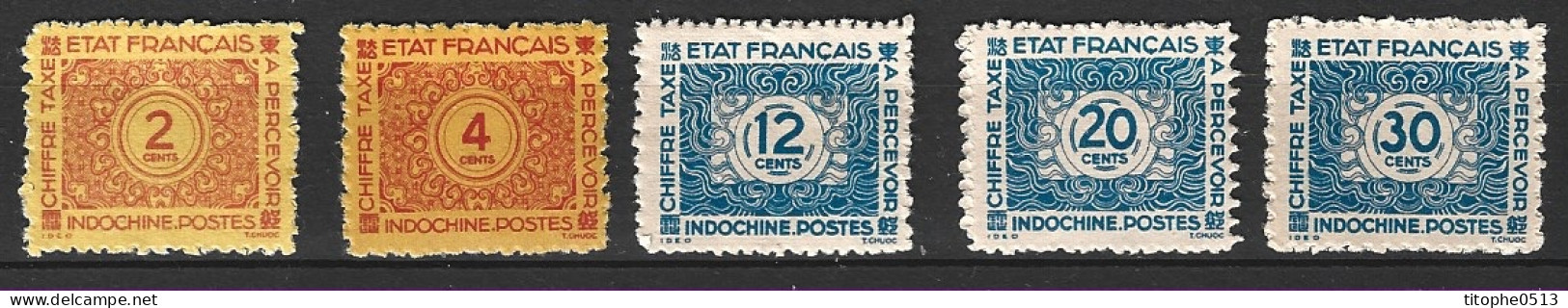 INDOCHINE. Timbres-taxe De 1944. - Postage Due