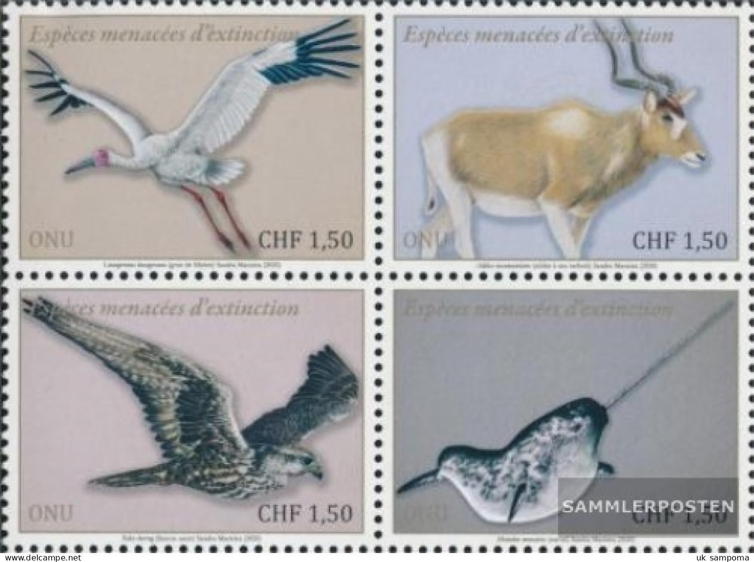 UN - Geneva 1106-1109 Block Of Four (complete Issue) Unmounted Mint / Never Hinged 2020 Affected Species - Neufs