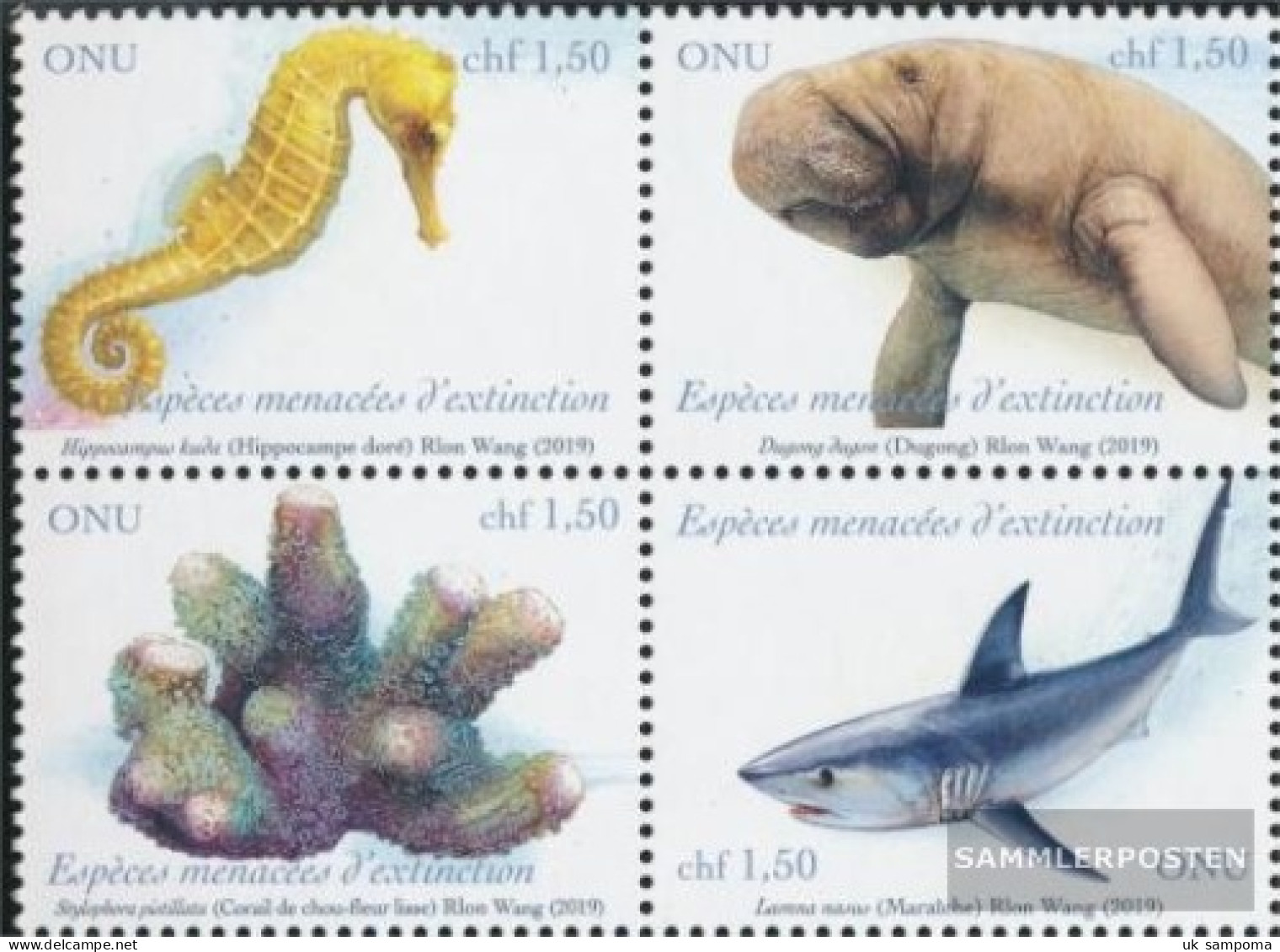 UN - Geneva 1074-1077 Block Of Four (complete Issue) Unmounted Mint / Never Hinged 2019 Affected Species - Nuovi