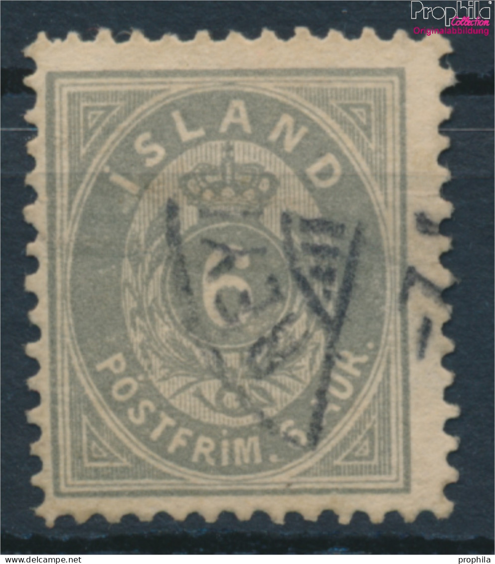 Island 7B Gestempelt 1876 Ziffer Mit Krone (10174717 - Voorfilatelie