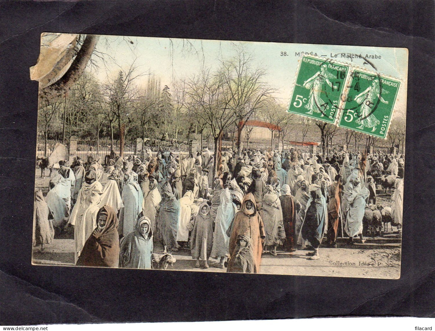 124694        Algeria,   Medea,   La  Marche   Arabe,   VG  1908 - Medea