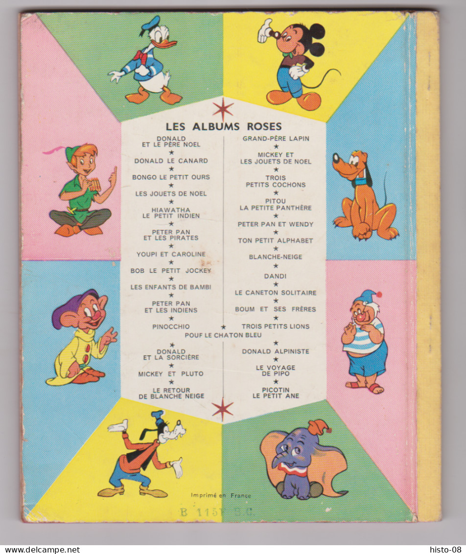 MICKEY Et PLUTO CHASSEURS SOUS - MARINS . W . DISNEY . 1955 . LES ALBUMS ROSES . - Bibliotheque Rose