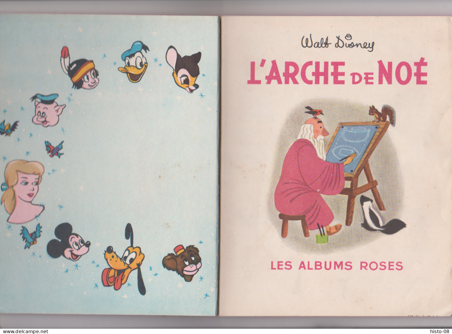 L'ARCHE DE NOE  . W . DISNEY . 1953 . LES ALBUMS ROSES . - Biblioteca Rosa