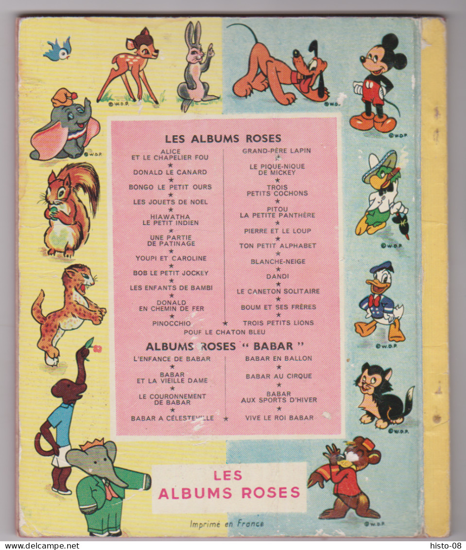 L'ARCHE DE NOE  . W . DISNEY . 1953 . LES ALBUMS ROSES . - Bibliothèque Rose