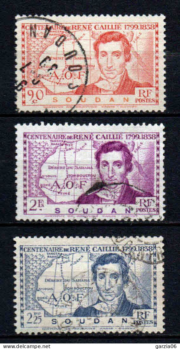 Soudan - 1938  - René Caillié  - N° 100 à 102  - Oblit - Used - Gebruikt