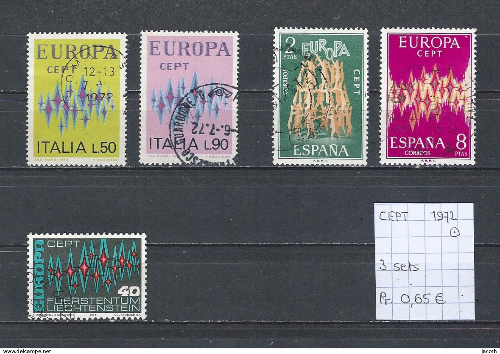 (TJ) Europa CEPT 1972 - 3 Sets (gest./obl./used) - 1972