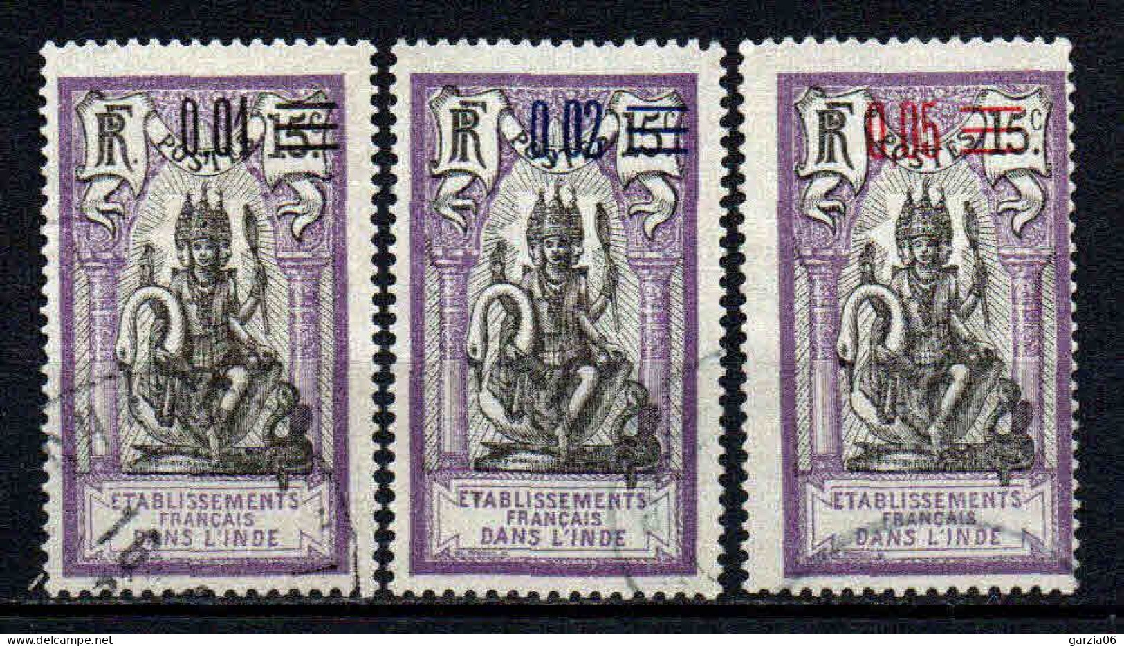 Inde - 1922 - Tb Antérieurs Surch  - N° 56 à 58 - Oblit - Used - Used Stamps