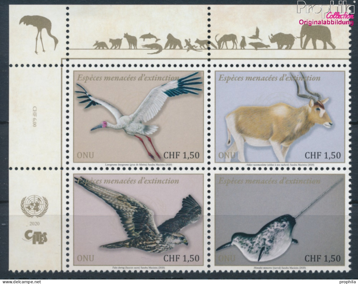 UNO - Genf 1106-1109 Viererblock (kompl.Ausg.) Postfrisch 2020 Gefährdete Arten (10194023 - Unused Stamps