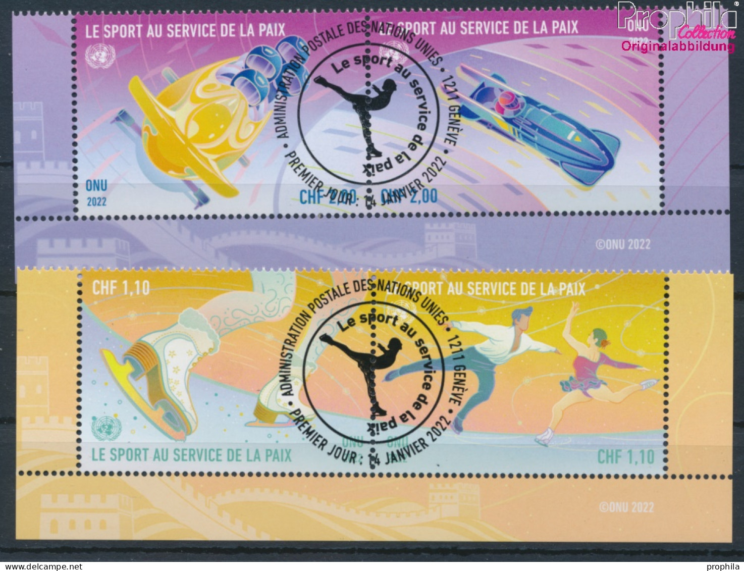 UNO - Genf 1163-1166 Paare (kompl.Ausg.) Gestempelt 2022 Olympische Winterspiele (10193997 - Used Stamps