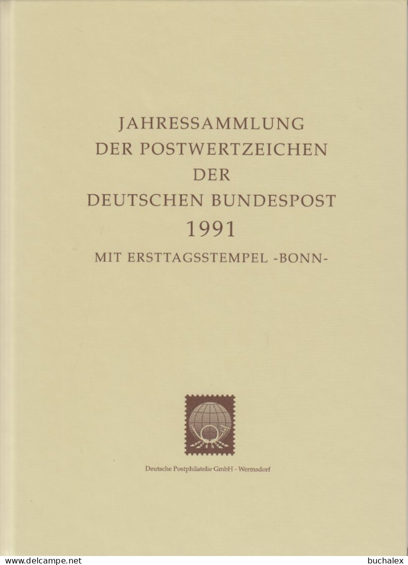 Bund Jahressammlung 1991 Mit Ersttagstempel Bonn Gestempelt - Komplett - Collections Annuelles