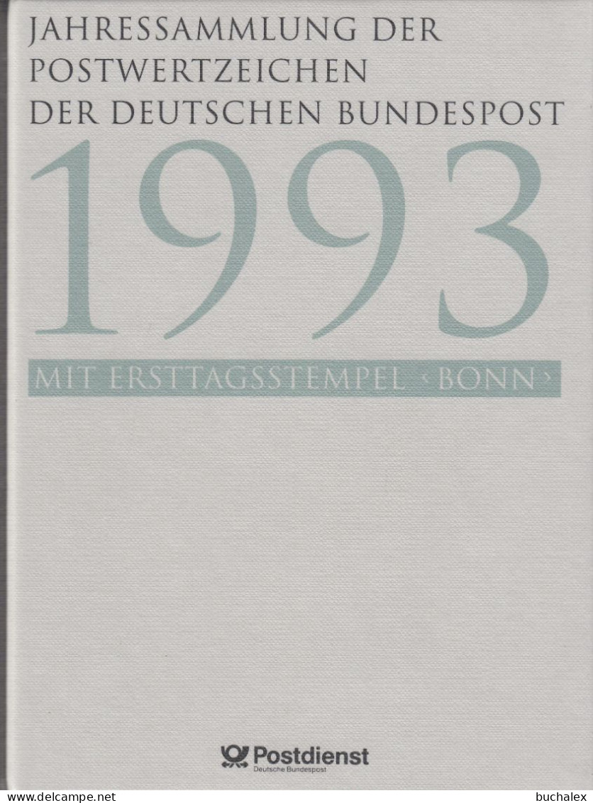 Bund Jahressammlung 1993 Mit Ersttagstempel Bonn Gestempelt - Komplett - Collections Annuelles