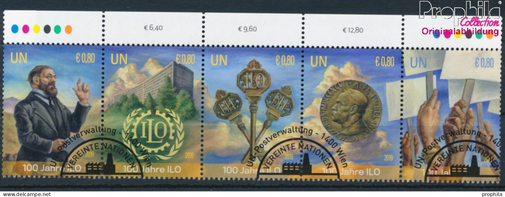 UNO - Wien 1057-1061 Fünferstreifen (kompl.Ausg.) Gestempelt 2019 Arbeitsorganisation (10193912 - Used Stamps