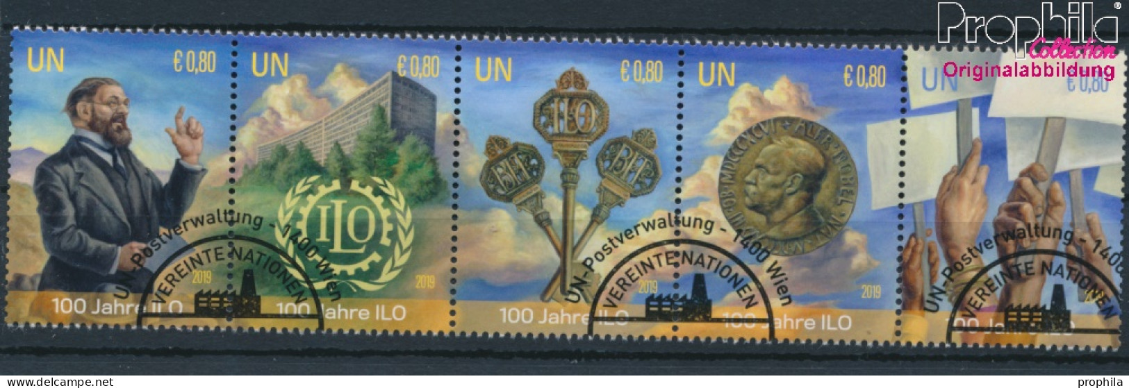 UNO - Wien 1057-1061 Fünferstreifen (kompl.Ausg.) Gestempelt 2019 Arbeitsorganisation (10193915 - Used Stamps