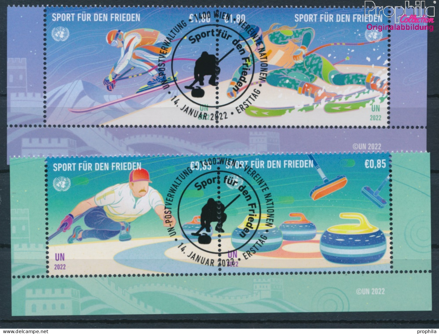 UNO - Wien 1146-1149 Paare (kompl.Ausg.) Gestempelt 2022 Olympische Winterspiele (10193900 - Used Stamps