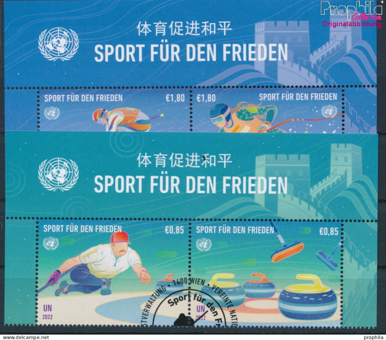 UNO - Wien 1146-1149 Paare (kompl.Ausg.) Gestempelt 2022 Olympische Winterspiele (10193901 - Used Stamps