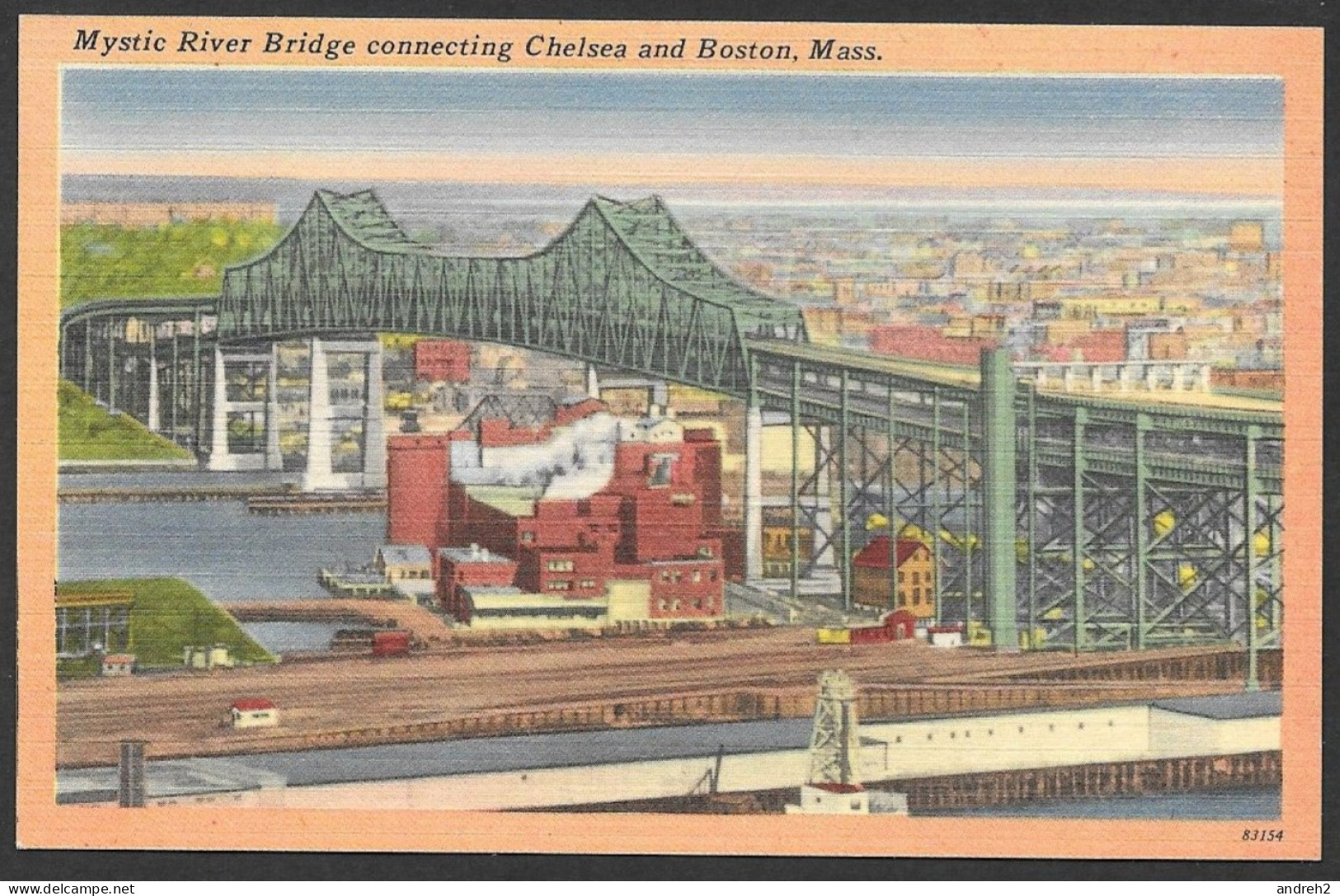 Boston And Chelsea Mystic River Bridge Massachusetts ( Pont ) - C.P.A. -  Uncirculated - Non Circulée - No: 83154 - Boston