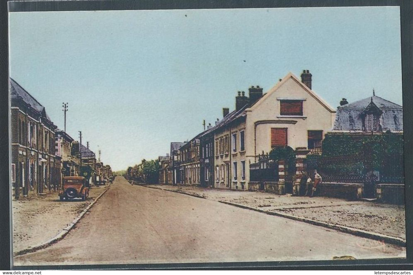 CPA 60 - Sainte-Geneviève, Route Nationale Vers Beauvais - Sainte-Geneviève