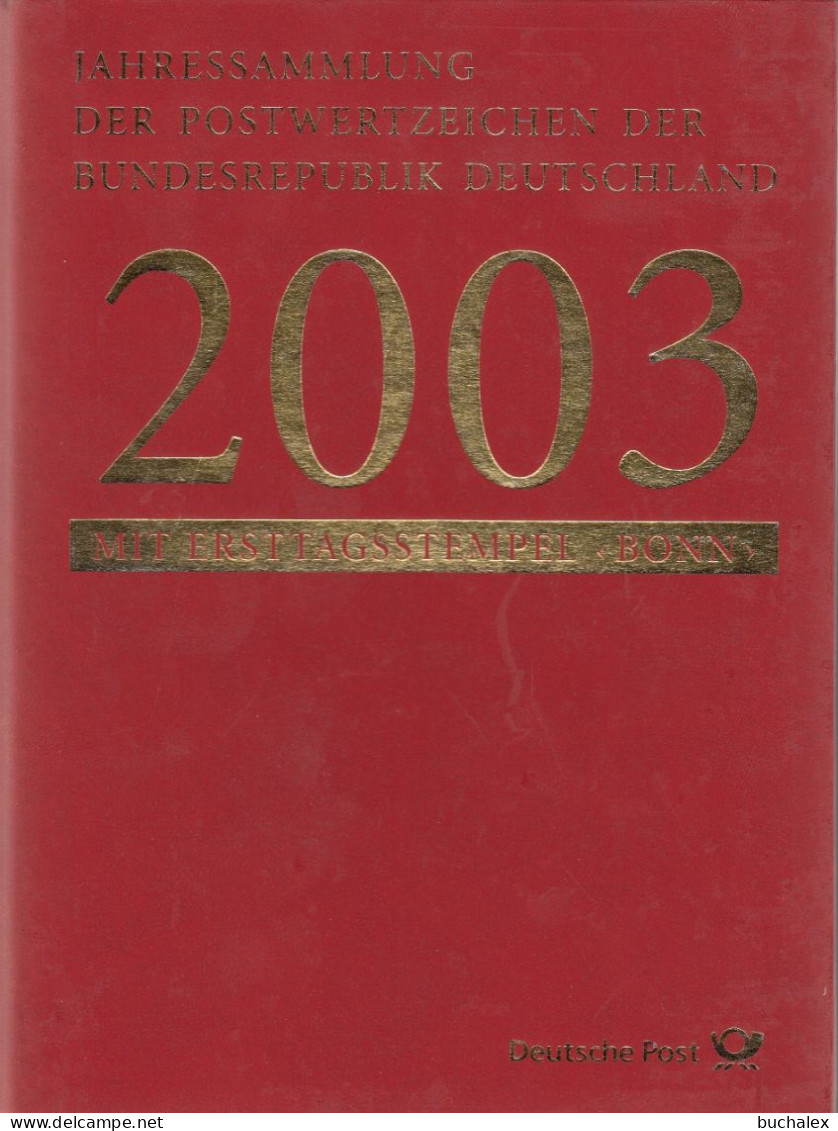 Bund Jahressammlung 2003 Mit Ersttagstempel Bonn Gestempelt - Komplett - Colecciones Anuales