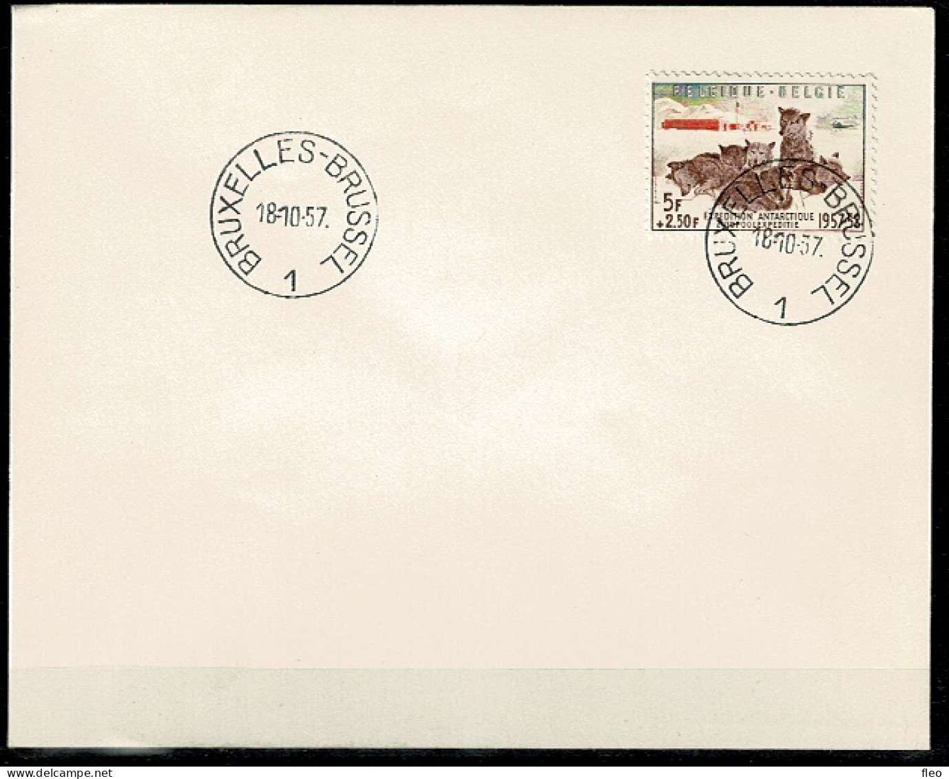 1957 1030 FDC (Bruxs)  : Zuidpool Expeditie - 1951-1960
