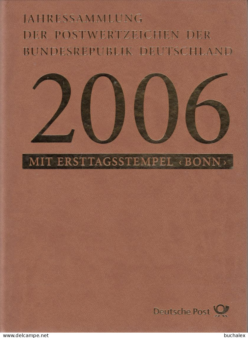 Bund Jahressammlung 2006 Mit Ersttagstempel Bonn Gestempelt - Komplett - Jahressammlungen