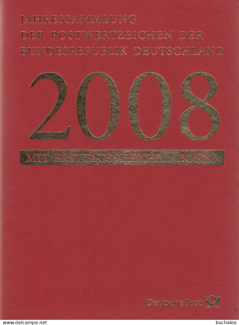 Bund Jahressammlung 2008 Mit Ersttagstempel Bonn Gestempelt - Komplett - Jahressammlungen