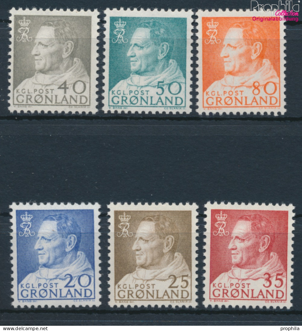 Dänemark - Grönland 52-57 (kompl.Ausg.) Postfrisch 1963 König Frederik IX. (10174758 - Ungebraucht