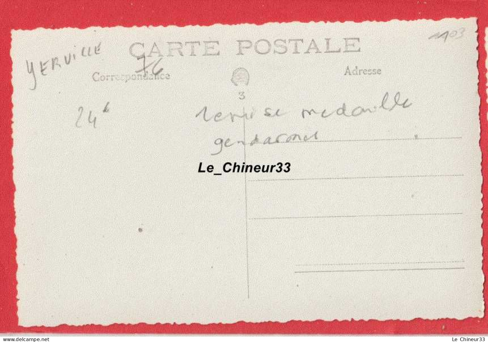 76 - YERVILE---Remise De Medailles--anciens Cmbattants---Gendarmes --carte Photo - Yerville