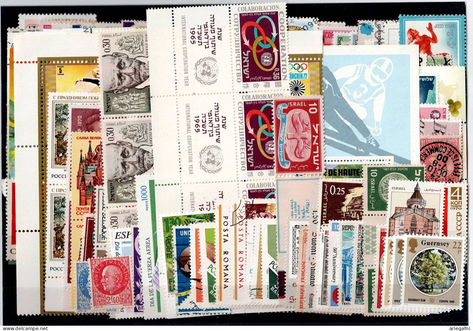 LOT OF 234 STAMPS MINT+USED+ 16 BLOCKS MI- 82 EURO VF!! - Collections (sans Albums)