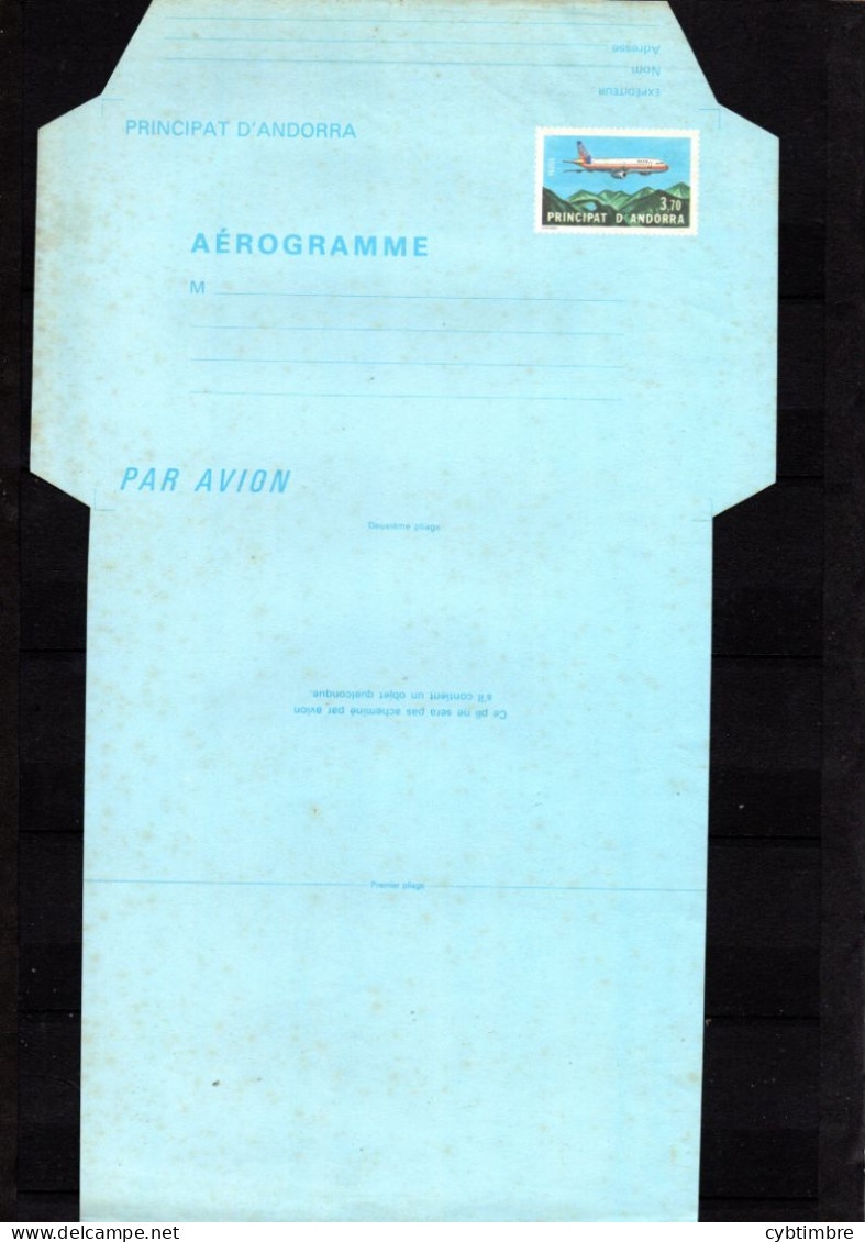 Andorre: Yvert N° Aérogramme 1 - Luchtpost