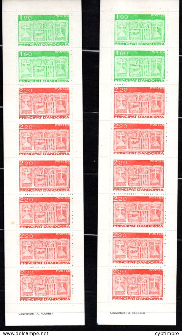 Andorre: Yvert Carnet N°1; Les 2 - Postzegelboekjes