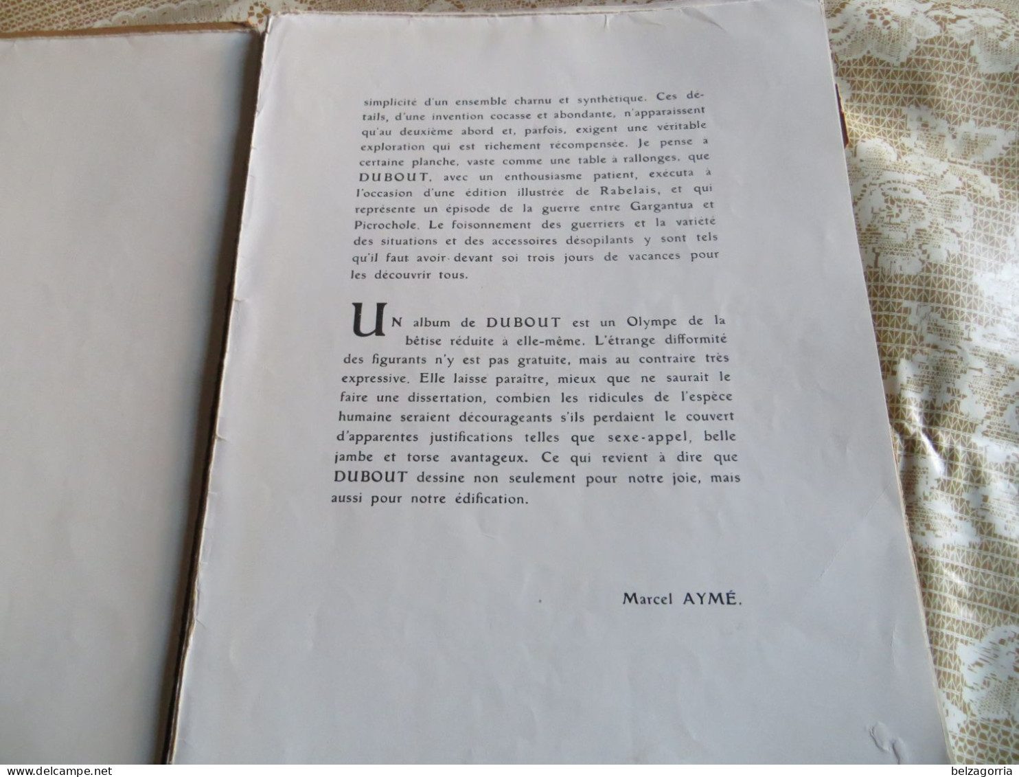 PORTOFOLIOS Du DESSINATEUR DUBOUT Albert - PREFACE De MARCEL  AYME 1943 - TOUTES LES PLANCHES SCANNEES - Portfolios